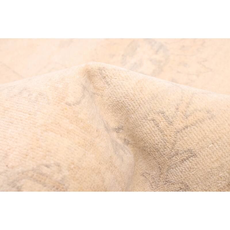 ECARPETGALLERY Hand-knotted Modern Oushak Light Khaki Wool Rug - 8'3 x 9'10