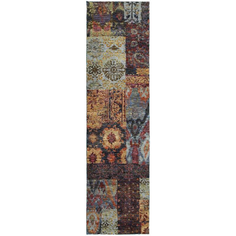 Style Haven Adalynn Patchwork Ikat Area Rug