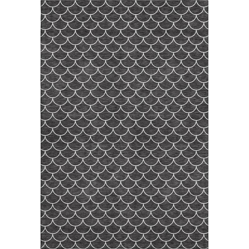 Premium Washable Super Soft Geo Scallops Mayfield Rug