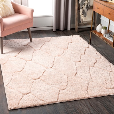 Ephrem Trellis Diamond Plush Area Rug