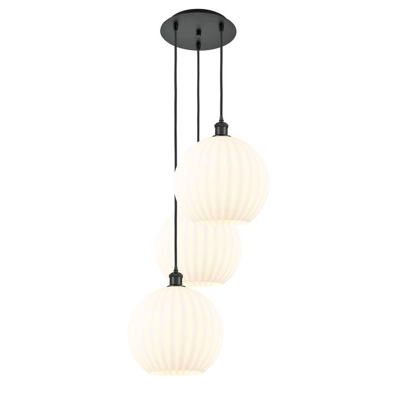 Innovations Lighting 113B-3P-39-19 White Venetian Pendant White