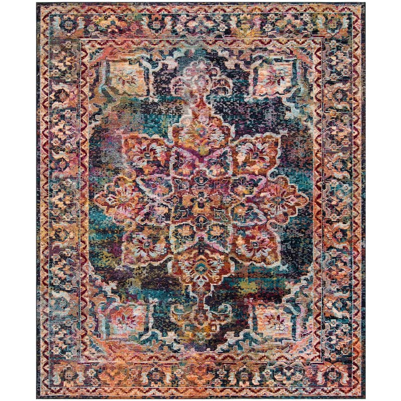 SAFAVIEH Crystal Bertilia Vintage Boho Medallion Rug