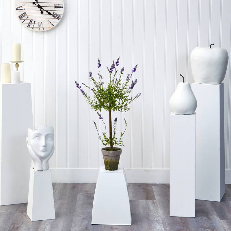 Artificial Topiary Tree 34In - Ball Shaped Indoor Outdoor Décor - Green - 51-60 Inches