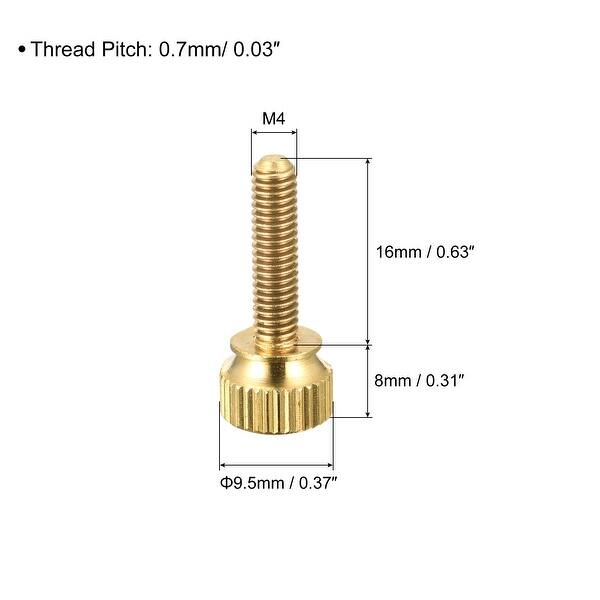 Knurled Thumb Screws, Brass Shoulder Bolts Stepped Grip Fasteners