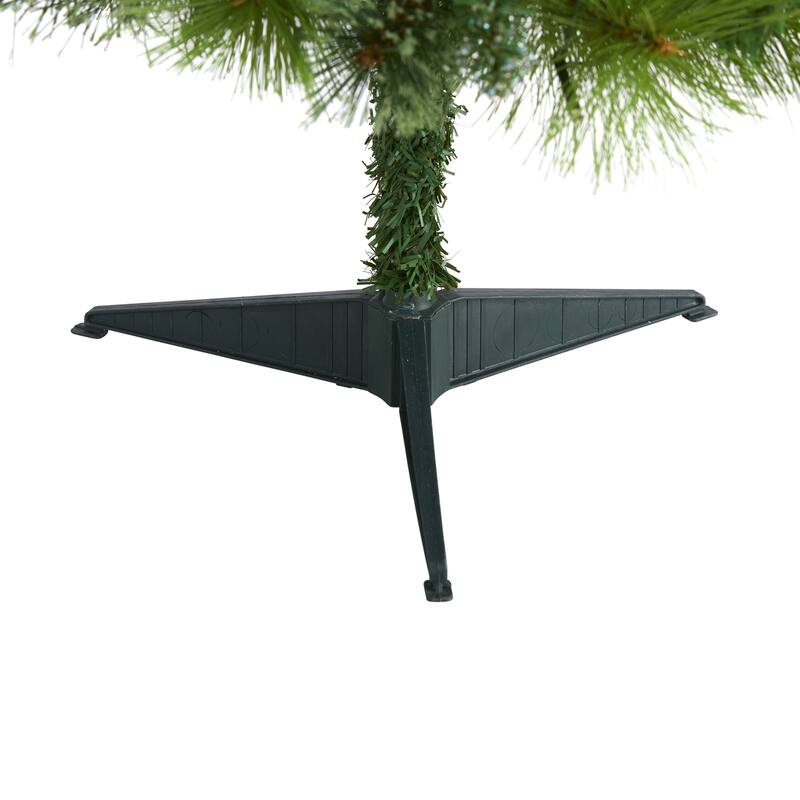 3’ Pre-Lit Montana Pine Artificial Christmas Tree, Warm Clear LED Lights - 3 Foot