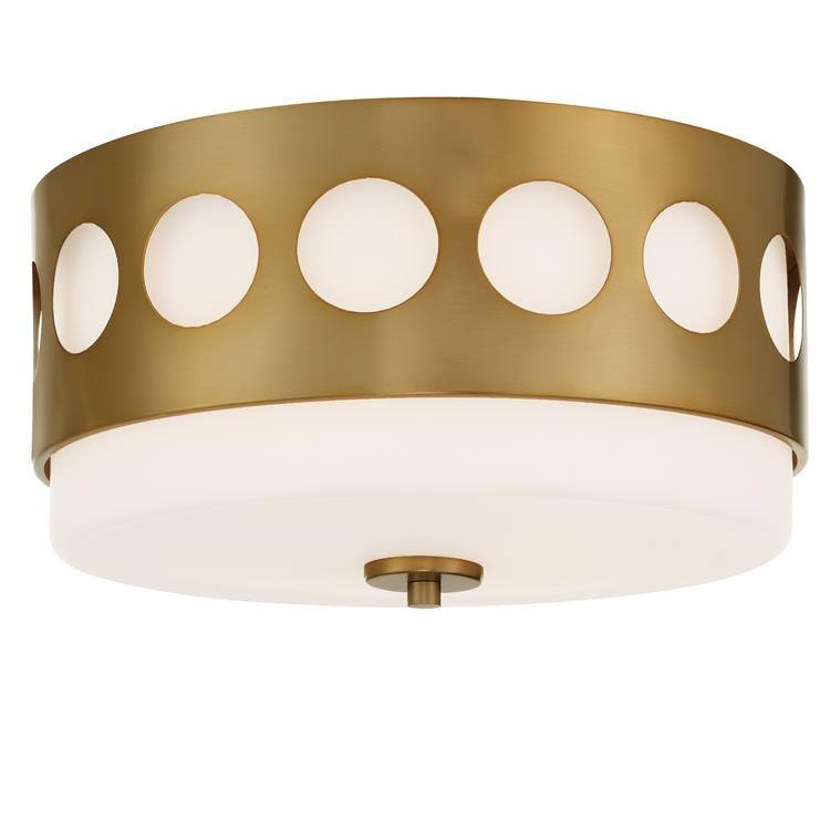 Kirby 2 Light Vibrant Gold Ceiling Mount - 13.37'' W x 6.87'' H
