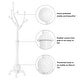 preview thumbnail 68 of 140, Tree-branch Rubberwood Freestanding Coat Rack with Hooks