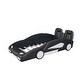 preview thumbnail 7 of 10, Twin Size Race Car-Styled Platform Bed with Functional Wheels and Safety Rails