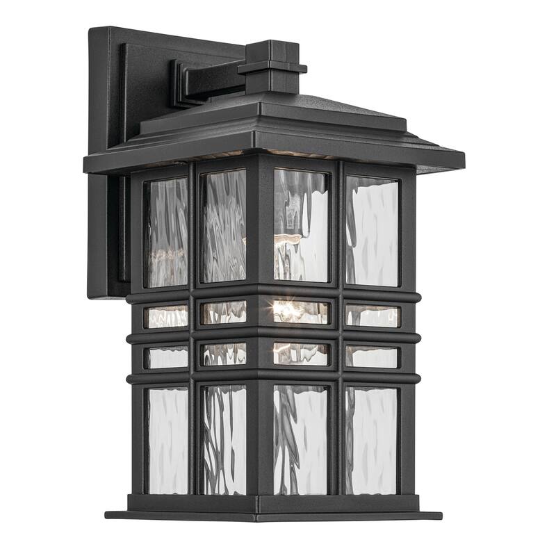 Kichler Beacon Square Single Light 12" Tall Outdoor Wall Sconce - Textured Black
