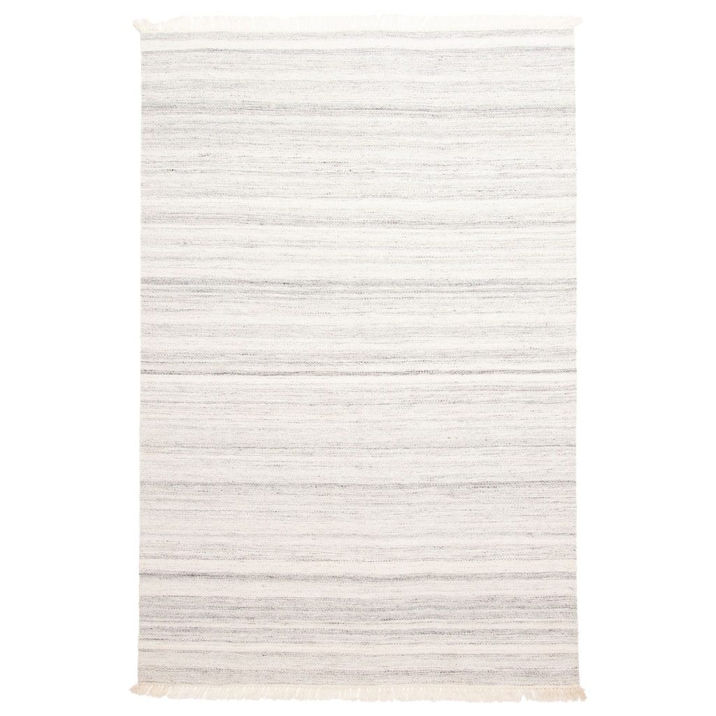 ECARPETGALLERY Flat-Weave Ankara FW Ivory Wool Kilim - 5'2 x 7'10