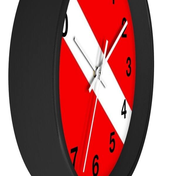 Shop Diver Down Flag Wall Clock Scuba Diver Snorkeling Diving Snorkeler Aquanaut Swimmer Deep Sea Diver Overstock 31891467