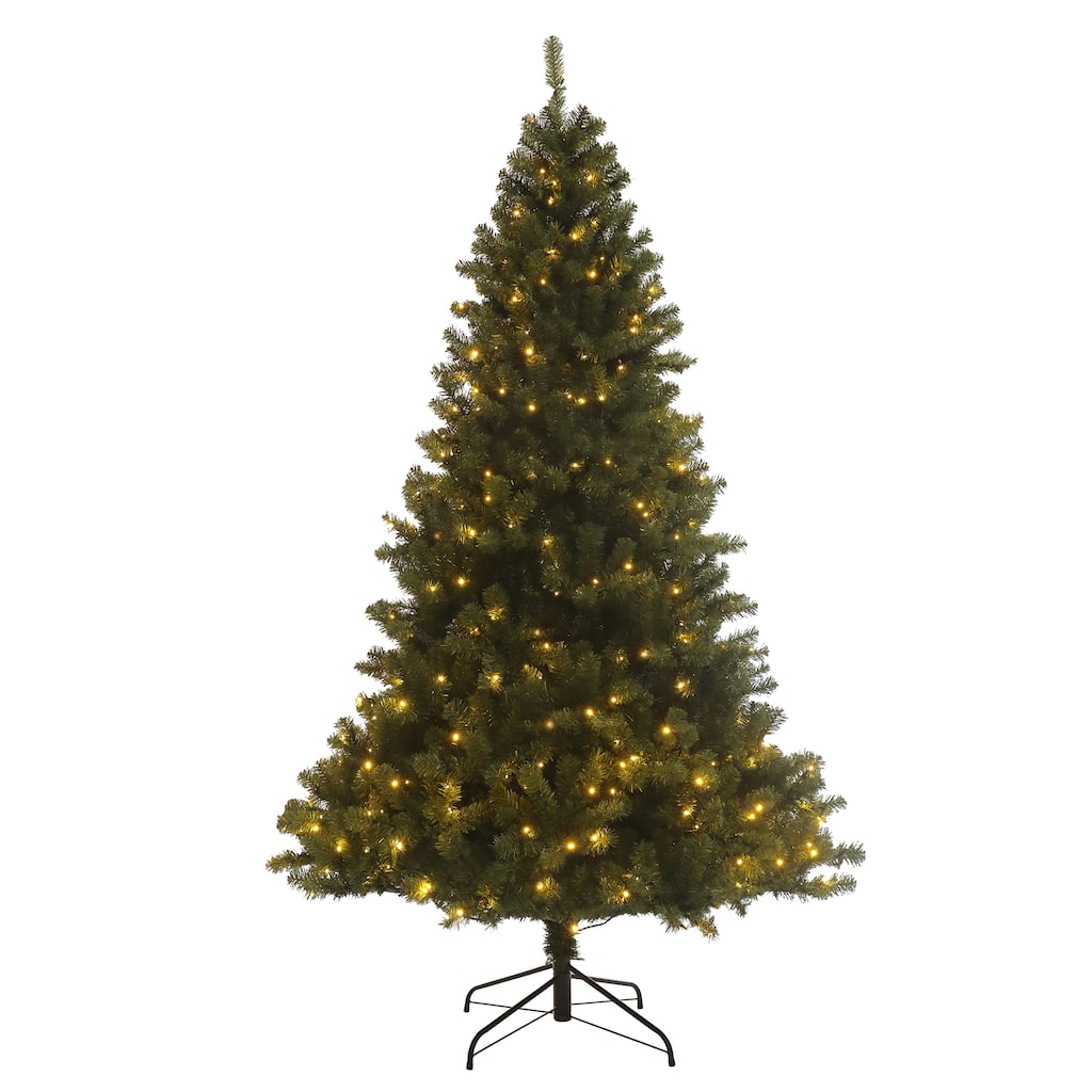 Ultra-Realistic 6FT/7.5FT Pre-Lit Artificial Christmas Tree with 1000/1420 Tips and LED Lights