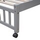 preview thumbnail 13 of 11, Wooden Loft Bed Frame with Bottom Bed Wheels w6 Drawers,3 Shelves,Grey
