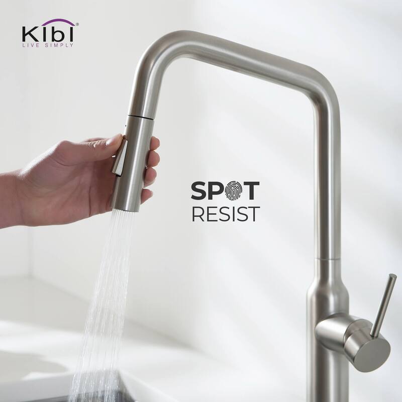 Brass High Arc Single Lever Kitchen Faucet with Pull Down Sprayer