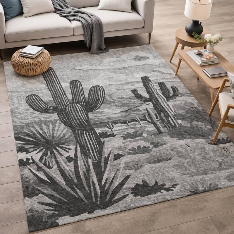 Machine Washable Indoor/ Outdoor Southwestern Mesa Chantille Rug