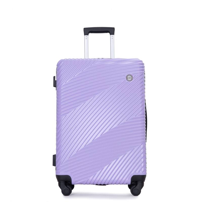 3 Piece Luggage Sets PC+ABS Lightweight Suitcase with Two Hooks, Spinner Wheels, (20/24/28)