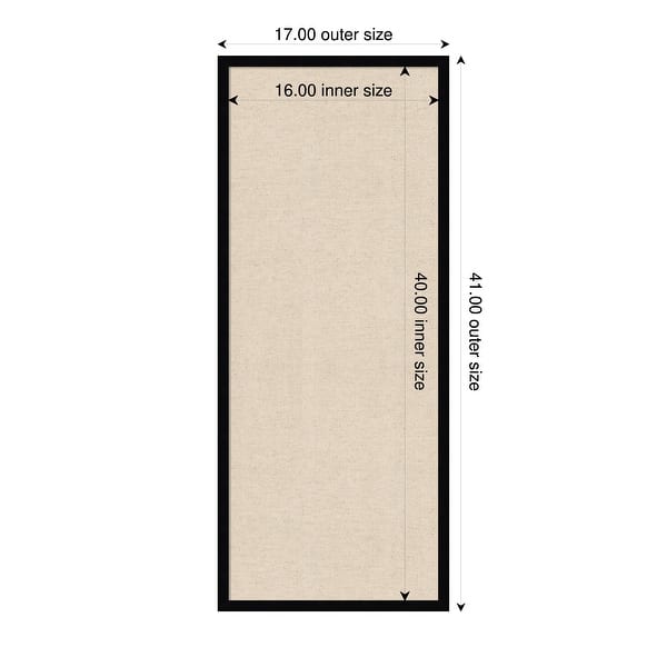 dimension image slide 56 of 91, Amanti Art Framed Fabric Pinboard Natural Linen Printed Bulletin Board