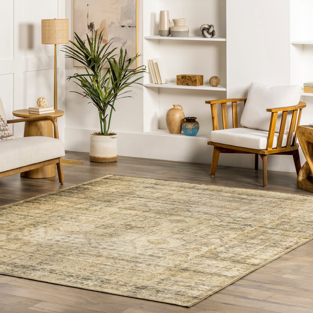 Nuloom Chana SpinClean Printed Framed Trellis Flatweave Area Rug