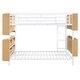 preview thumbnail 9 of 30, 2 In 1 Metal Full over Full Bunk Bed with Storage Bookcase,Kids Bed Design