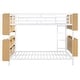 preview thumbnail 9 of 30, 2 In 1 Metal Full over Full Bunk Bed with Storage Bookcase,Ladder and Guardrail