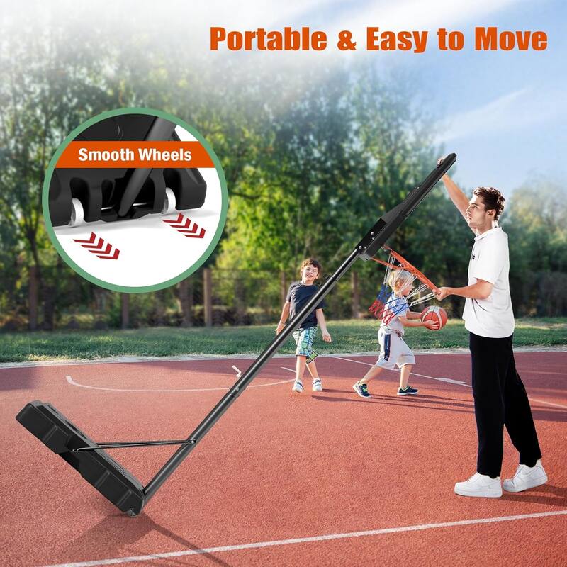 Basketball Hoop Adjustable Basketball Goal Portable Basketball Hoop - 35" x 23.5" x 5.5" (L x W x H)
