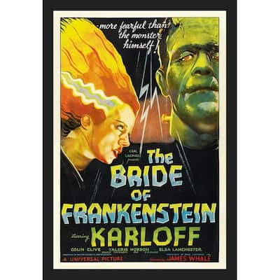 Bride of Frankenstien Movie Poster Framed Poster - 24 x 36 Inch