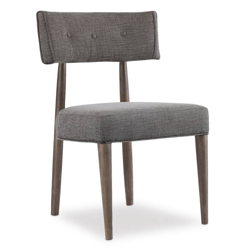 Hooker Furniture Curata 20"W Upholstered Mid-Century Modern Side - Mountain Modern / Nickel