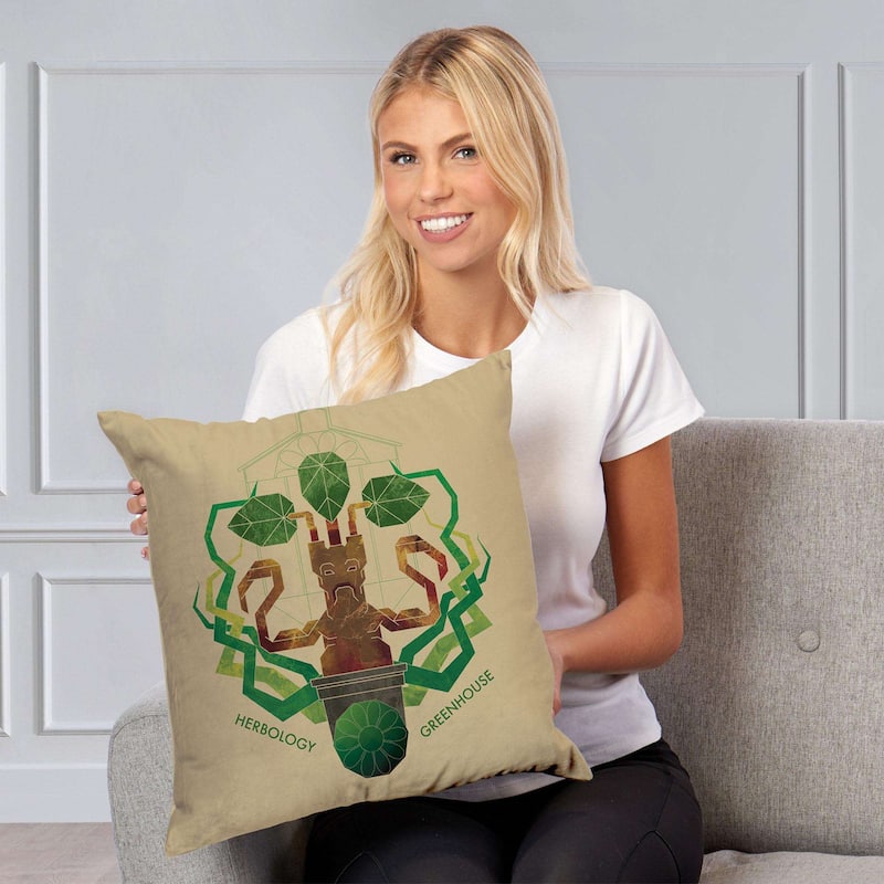Warner Brothers Harry Potter Herbology Greenhouse 18 Inch Throw Pillow