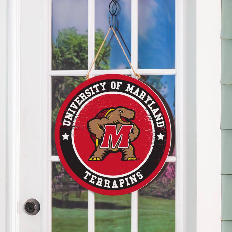 University of Maryland Wooden Door Decor Wall Sign - Multi-Color
