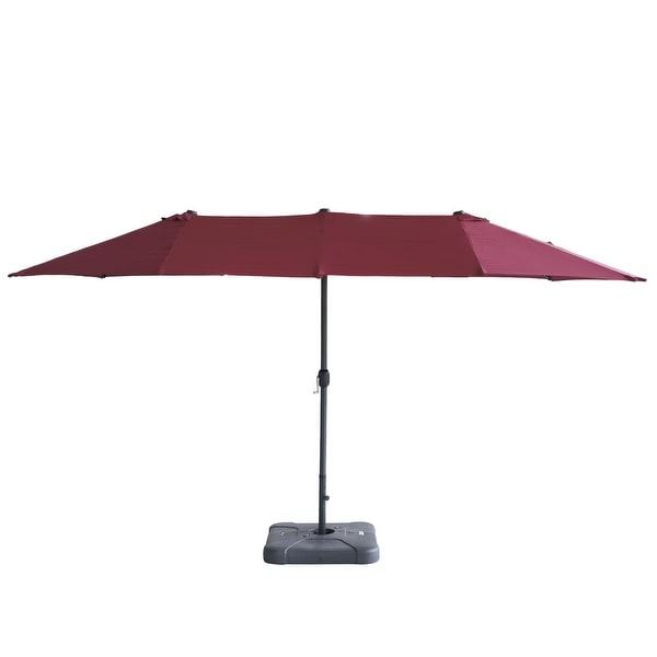 15Ft Large Patio Umbrella Garden Yard Market Sunshade Outdoor Wine Red. Opens flyout.