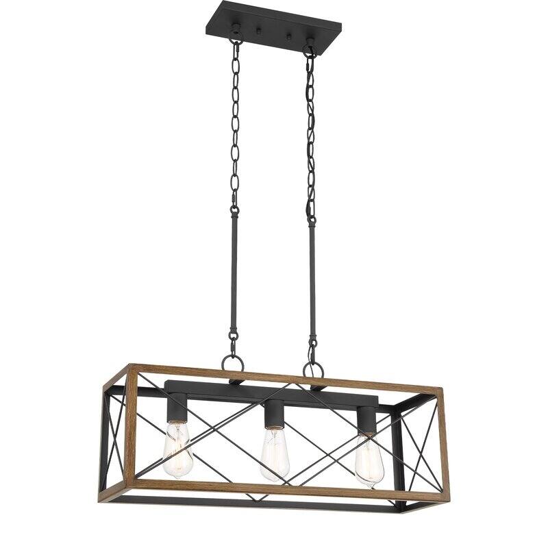 Acroma 3 - Light Linear Modern Farmhouse Rectangle Chandelier