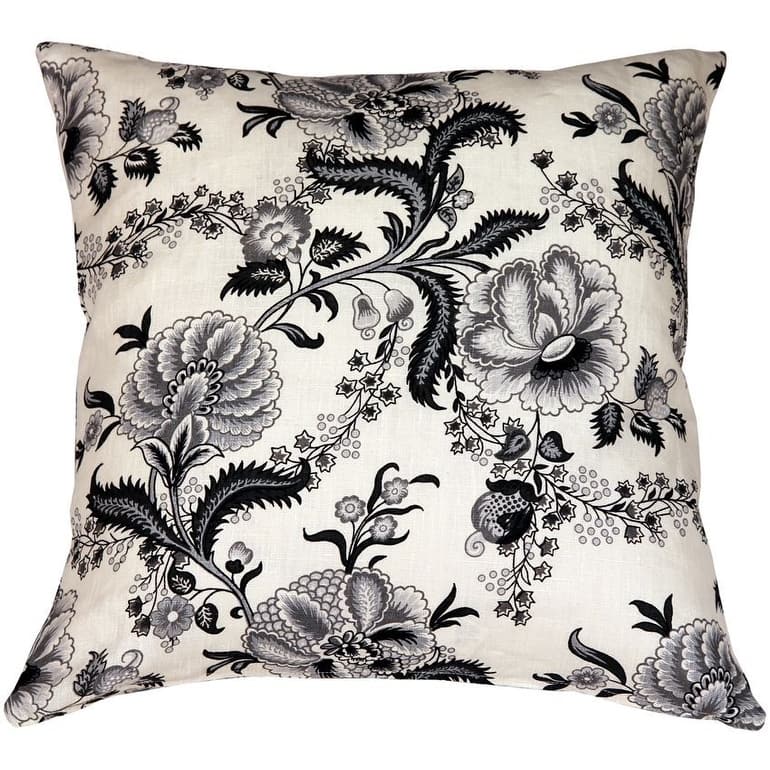 Tuscany Floral Print Linen 20x20 Throw Pillow with Polyfill Insert
