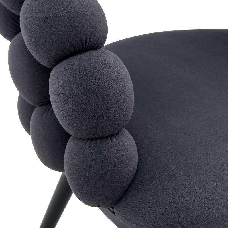 Set of 2 Velvet Bubble Link Chairs - Modern Sculptural Seating for Dining & Living Rooms
