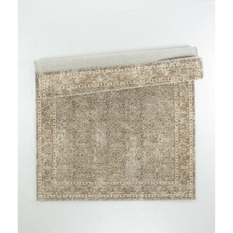 Stelios Collection Grey/Beige Transitional Area Rug