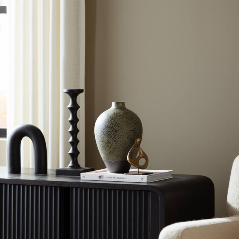 Ceramic Sculptural Vase with Textured Organic Design Modern Accent