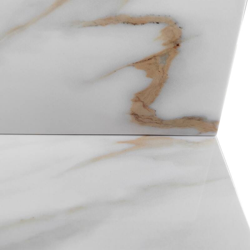 31 Inch Marble Vanity Top,Bathroom Vanity Top with Undermount Rectangular Middle Sink and 4 Inch Height Backsplash