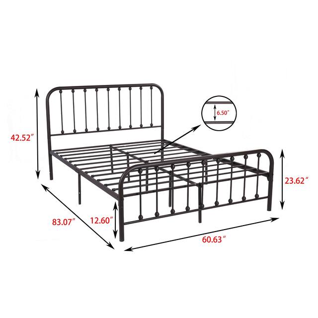 Alazyhome Sturdy Metal Platform Bed Frame