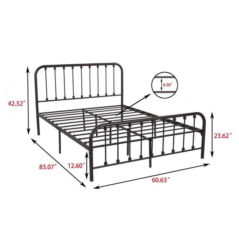 Alazyhome Sturdy Metal Platform Bed Frame