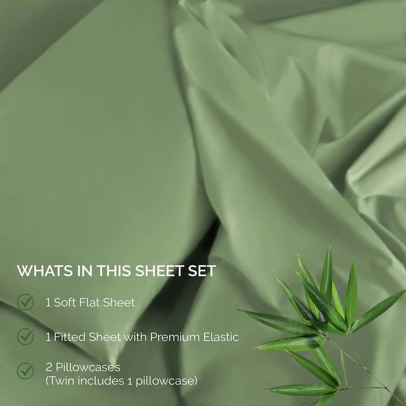 Superior Rayon from Bamboo 300 Thread Count Deep Pocket Sheet Set