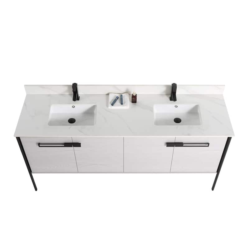 Fine Fixtures Oakville Bathroom Vanity with White Ceramic Sink