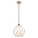 Option Antique Brass / White Glass with White Rope