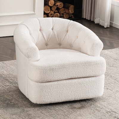 Single Sofa Armchair with Lounge Seat and Ottoman