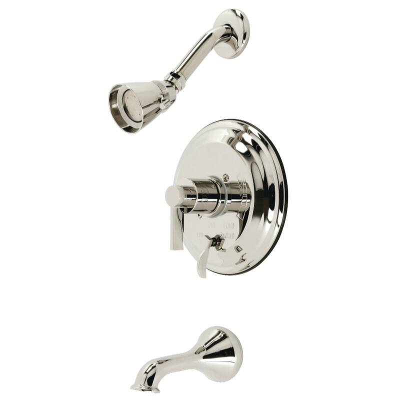 Kingston Brass NuvoFusion Tub and Shower Trim Package with 1.8 GPM - Polished Nickel