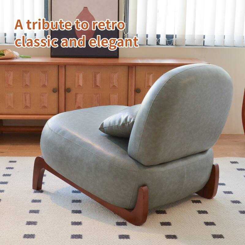 Accent Chair with Solid Wood Legs