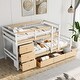 preview thumbnail 1 of 7, Wooden Twin over Twin Loft Bunk Bed with Storage Drawers and Ladder Natural