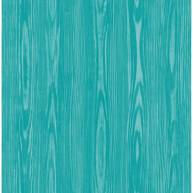 A-Street Prints Illusion Aqua Faux Wood Wallpaper