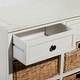 preview thumbnail 87 of 87, Cream, Teal, White or Brown Wood 2 Baskets and 1 Drawer Storage Unit - 16 x 13 x 28