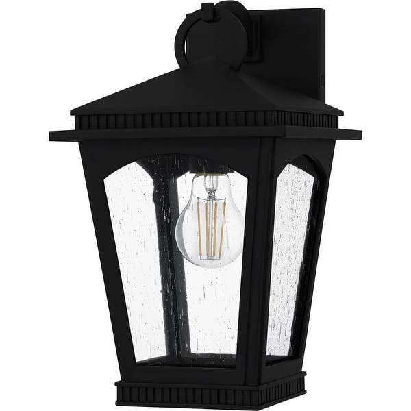 slide 2 of 5, Earth Black Outdoor Wall Lantern from the Huck Collection Earth Black