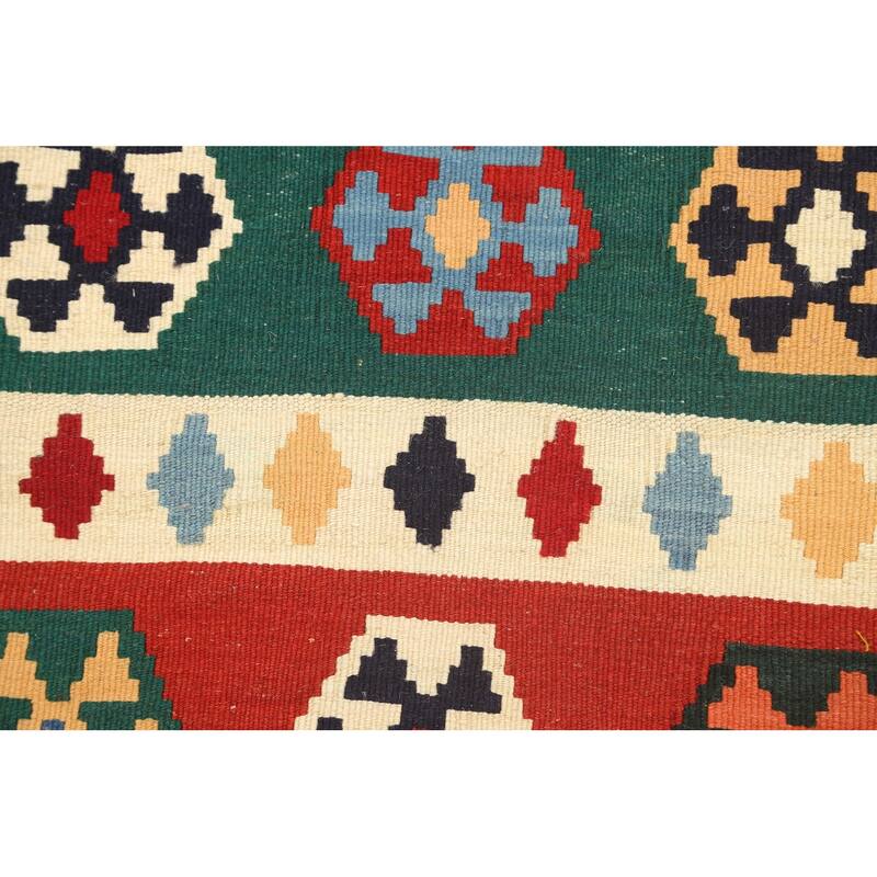 South-western Tribal Kilim Shiraz Persian Wool Area Rug Flat-woven - 3'5" x 5'0"