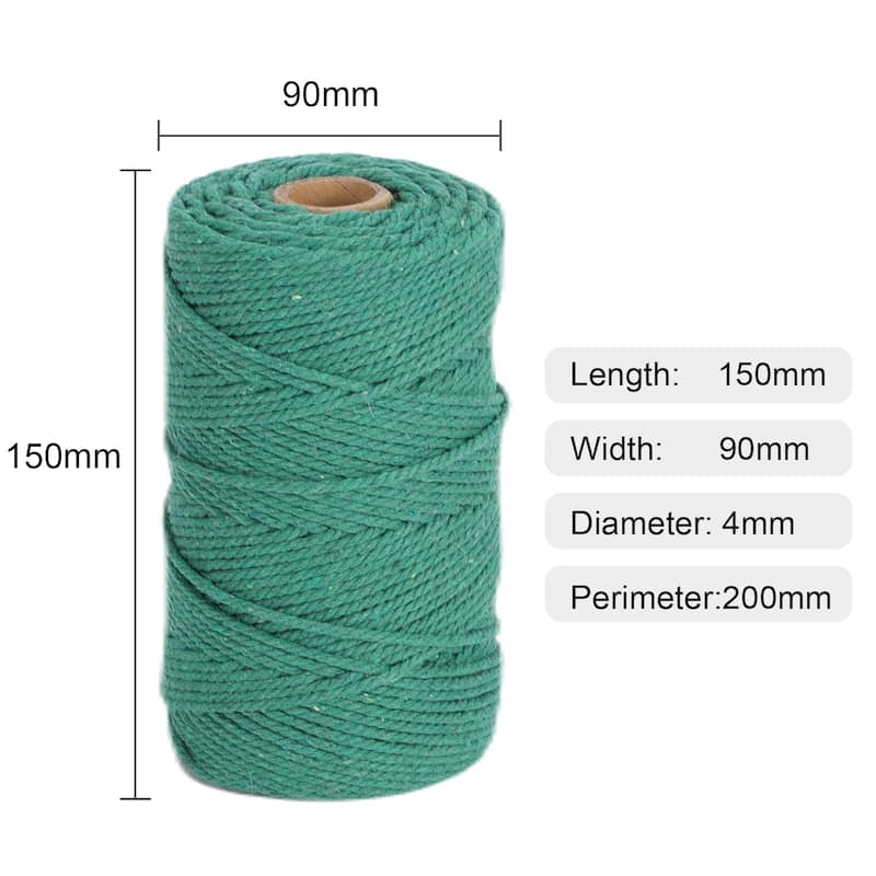 VECELO Green Garden Twine Strong Hemp Rope for Gardening Plant Tie Floristry Crafts Gift Wrapping Packing Decor